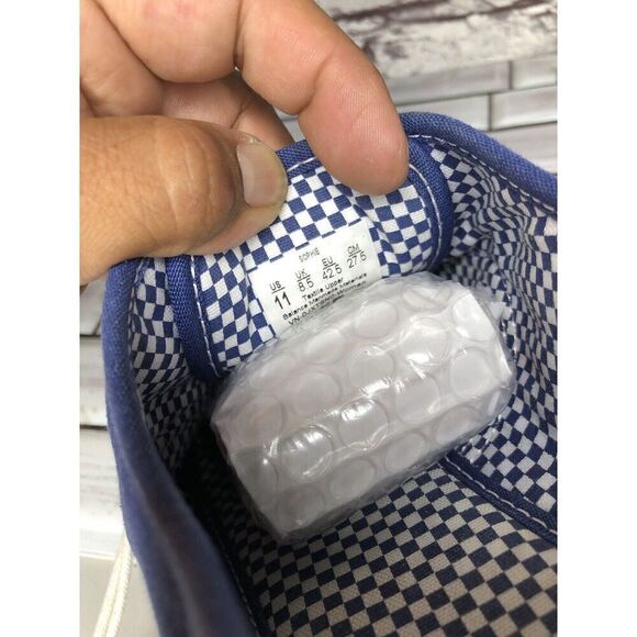 Vans Sophie Blue Canvas Fabric Lace Up 50’s Style Shoes Women Sz 11M US/42.5EU - Picture 5 of 16